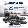 Batería de cocina Arshia de 25 piezas en aluminio fundido